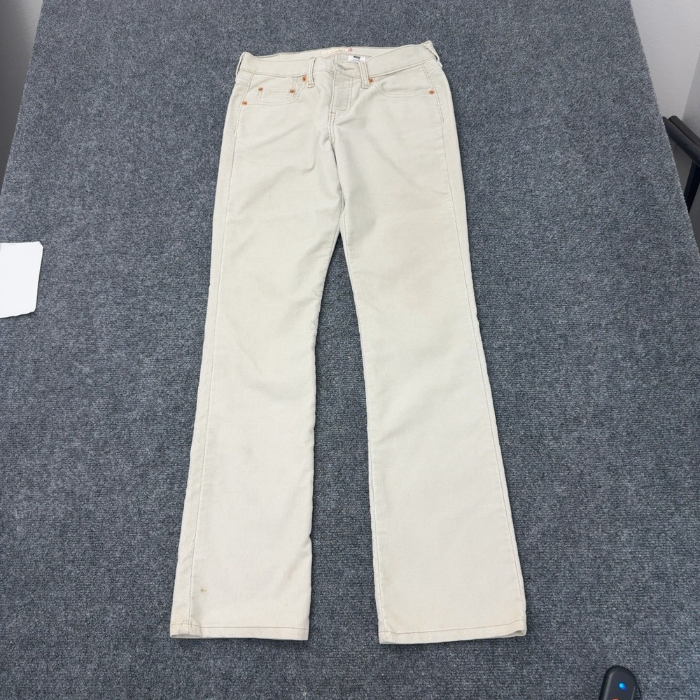 Levis 505 Pants Womens 4M Tan Corduroy Straight Leg Casual Classic